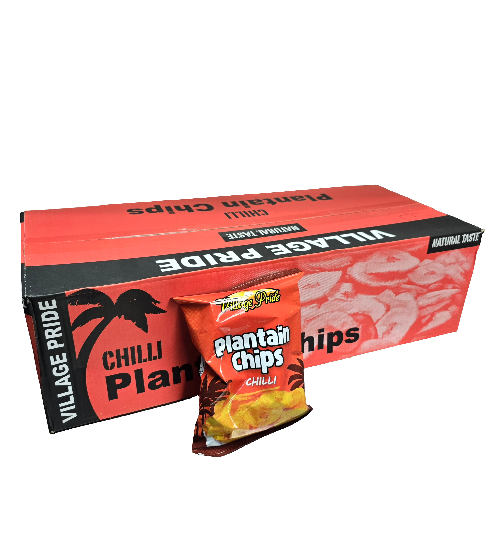 Village Pride Chilli Plantain Chips 24x70g