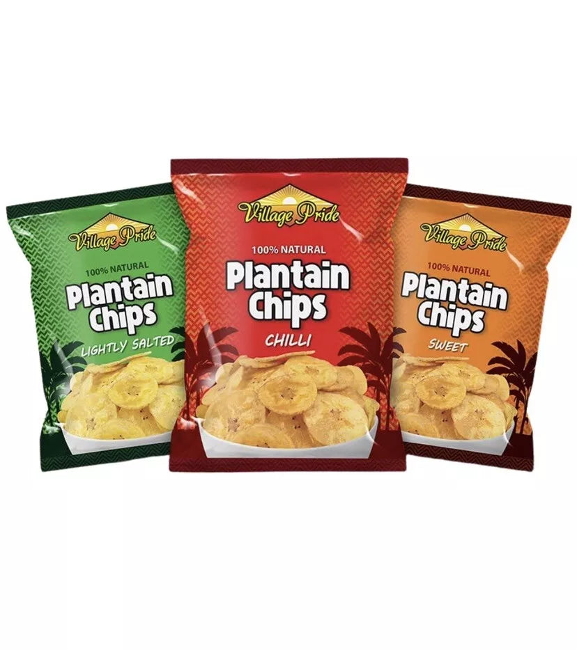 Village Pride Chilli Plantain Chips 24x70g