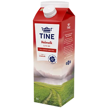 Tine Helmelk 3,5 % fett 1liter
