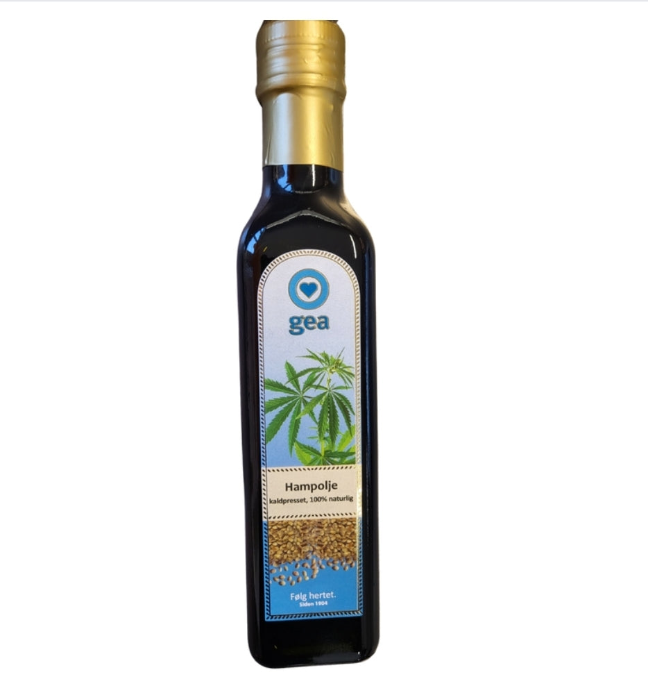 Hampolje kaldpreset, 100% naturlig Gea 250ml